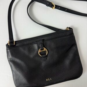 Black Leather Crossbody Bag
